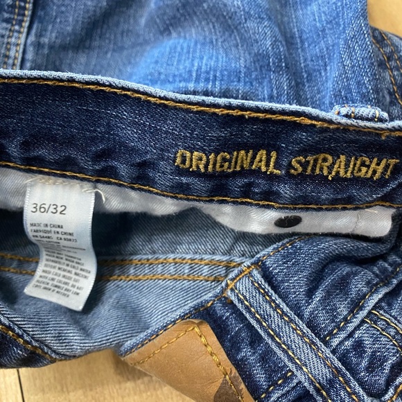 American Eagle Outfitters Men’s Original Straight Jeans 36/32 Dark Blue - Picture 6 of 6